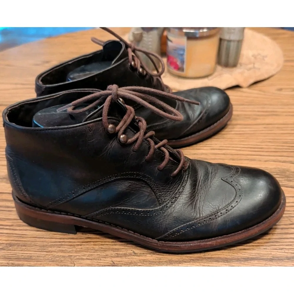 Wolverine 1000 Mile Wesley Wingtip Chukka Leather Boots Men's Size 8.5 D Brown
